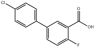 5-(4-Chlorophenyl)-2-fluorobenzoic acid Struktur