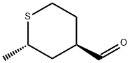 2H-Thiopyran-4-carboxaldehyde, tetrahydro-2-methyl-, trans- (9CI) Struktur