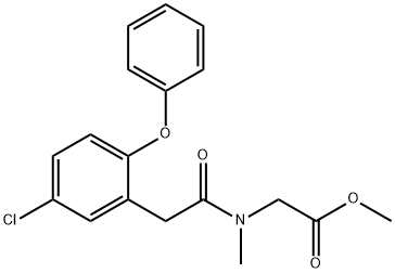 Methyl 2-(2-(5-chloro-2-phenoxyphenyl)-N-MethylacetaMido)acetate Struktur