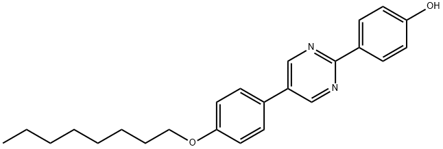 5-(4-Hydroxyphenyl)-2-[4-(octyloxy)-phenyl]-pyrimidine Struktur