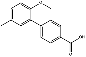 4-(2-Methoxy-5-methylphenyl)benzoic acid Struktur