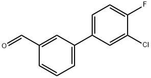 3-(3-Chloro-4-fluorophenyl)benzaldehyde Struktur