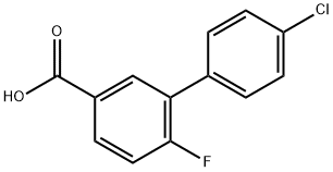 3-(4-Chlorophenyl)-4-fluorobenzoic acid Struktur