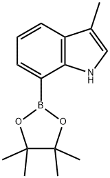 1H-Indole, 3-Methyl-7-(4,4,5,5-tetraMethyl-1,3,2-dioxaborolan-2-yl)- Struktur