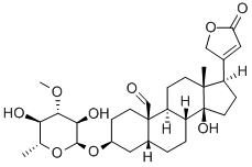 3β-[(6-デオキシ-3-O-メチル-α-L-グルコピラノシル)オキシ]-14-ヒドロキシ-19-オキソ-5β,14β-カルダ-20(22)-エノリド 化學構(gòu)造式