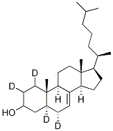 5a-Cholest-7-en-3-ol-1,2,5a,6a-d4 Struktur