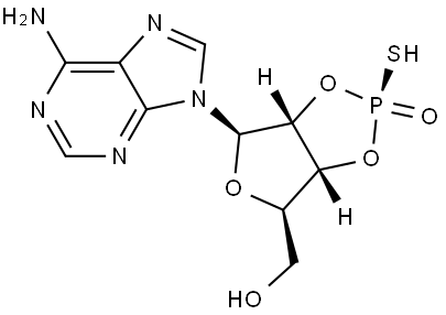 ADENOSINE-2',3'-CYCLIC MONOPHOSPHOROTHIOATE, ENDO/RP-ISOMER SODIUM SALT Struktur