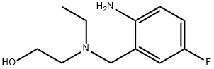 2-[(2-Amino-5-fluorobenzyl)(ethyl)amino]-1-ethanol Struktur