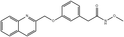 methyl 3-(2-quinolinylmethoxy)benzeneacetohydroxamate Struktur