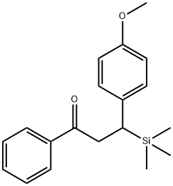 3-(4-Methoxyphenyl)-1-phenyl-3-(trimethylsilyl)-1-propanone Struktur