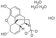 7,8-DIDEHYDRO-4,5-EPOXY-17-[METHYL-D3]MORPHINAN-3,6-DIOL HYDROCHLORIDE: TRIHYDRATE Struktur