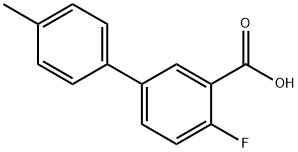 2-Fluoro-5-(4-methylphenyl)benzoic acid Struktur