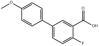 2-Fluoro-5-(4-methoxyphenyl)benzoic acid Struktur