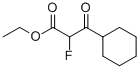 Cyclohexanepropanoic acid, alpha-fluoro-beta-oxo-, ethyl ester (9CI) Struktur