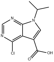 7H-Pyrrolo[2,3-d]pyrimidine-5-carboxylic acid, 4-chloro-7-(1-methylethyl)- Struktur