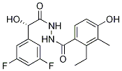 (alphaS)-3,5-difluoro-alpha-hydroxybenzeneacetic acid 2-(2-ethyl-4-hydroxy-3-methylbenzoyl)hydrazide Struktur