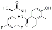 (alphaR)-3,5-Difluoro-alpha-hydroxybenzeneacetic acid 2-(2-ethyl-4-hydroxy-3-methylbenzoyl)hydrazide Struktur