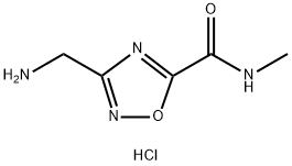 3-(aminomethyl)-N-methyl-1,2,4-oxadiazole-5-carboxamide hydrochloride Struktur