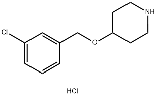 4-[(3-CHLOROBENZYL)OXY]PIPERIDINE HYDROCHLORIDE Struktur