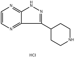 3-Piperidin-4-yl-1H-pyrazolo[3,4-b]pyrazinedihydrochloride Struktur