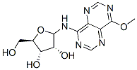 4-methoxy-8-(ribofuranosylamino)pyrimido(5,4-d)pyrimidine Struktur