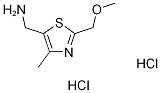 [2-(methoxymethyl)-4-methyl-1,3-thiazol-5-yl]methylamine dihydrochloride Struktur