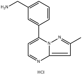 [3-(2-methylpyrazolo[1,5-a]pyrimidin-7-yl)benzyl]amine hydrochloride Struktur