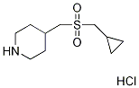 Piperidine, 4-[[(cyclopropylmethyl)sulfonyl]methyl]-, hydrochloride (1:1) Struktur