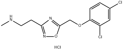 (2-{5-[(2,4-dichlorophenoxy)methyl]-1,2,4-oxadiazol-3-yl}ethyl)methylamine hydrochloride Struktur