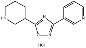 5-(Piperidin-3-yl)-3-(pyridin-3-yl)-1,2,4-oxadiazole hydrochloride Struktur