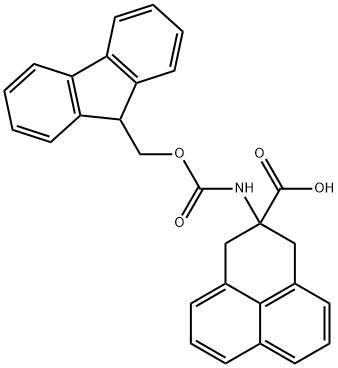 Fmoc-DL-2-amino-1,3-dihydro-phenalene-2-carboxylic acid Struktur