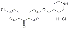 (4-CHLOROPHENYL)[4-(4-PIPERIDINYLMETHOXY)PHENYL]-METHANONE HYDROCHLORIDE Struktur