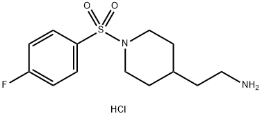 (2-{1-[(4-fluorophenyl)sulfonyl]piperidin-4-yl}ethyl)amine hydrochloride Struktur