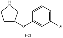 3-(3-BROMOPHENOXY)PYRROLIDINE HYDROCHLORIDE Struktur