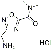 3-(aminomethyl)-N,N-dimethyl-1,2,4-oxadiazole-5-carboxamide hydrochloride Struktur