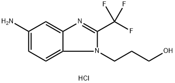 3-(5-Amino-2-trifluoromethyl-benzoimidazol-1-yl)-propan-1-ol dihydrochloride Struktur