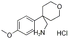 C-[4-(4-Methoxy-phenyl)-tetrahydro-pyran-4-yl]-methylamine hydrochloride Struktur