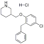 2-BENZYL-4-CHLOROPHENYL 3-PIPERIDINYLMETHYL ETHERHYDROCHLORIDE Struktur