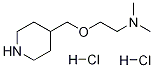 N,N-Dimethyl-2-(4-piperidinylmethoxy)-1-ethanamine dihydrochloride Struktur