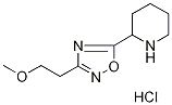 2-[3-(2-methoxyethyl)-1,2,4-oxadiazol-5-yl]piperidine hydrochloride Struktur