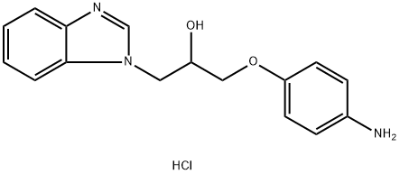 1-(4-Amino-phenoxy)-3-benzoimidazol-1-yl-propan-2-ol dihydrochloride Struktur