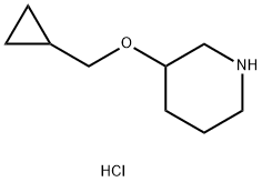 3-(Cyclopropylmethoxy)piperidine hydrochloride Struktur