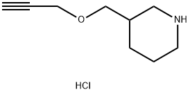 3-[(2-PROPYNYLOXY)METHYL]PIPERIDINE HYDROCHLORIDE Struktur