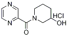 (3-Hydroxy-piperidin-1-yl)-pyrazin-2-yl-Methanone hydrochloride, 98+% C10H14ClN3O2, MW: 243.69 Struktur