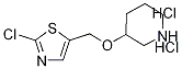 3-(2-Chloro-thiazol-5-ylMethoxy)-piperidine dihydrochloride, 98+% C9H15Cl3N2OS, MW: 305.65 Struktur