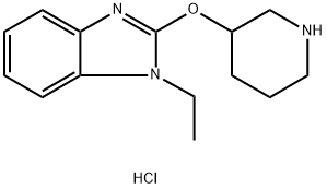 1-Ethyl-2-(piperidin-3-yloxy)-1H-benzoiMidazole hydrochloride, 98+% C14H20ClN3O, MW: 281.79 Struktur