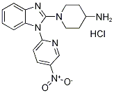 1-[1-(5-Nitro-pyridin-2-yl)-1H-benzoiMidazol-2-yl]-piperidin-4-ylaMine hydrochloride, 98+% C17H19ClN6O2, MW: 374.83 Struktur