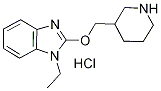 1-Ethyl-2-(piperidin-3-ylMethoxy)-1H-benzoiMidazole hydrochloride, 98+% C15H22ClN3O, MW: 295.81 Struktur