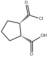 Cyclopentanecarboxylic acid, 2-(chlorocarbonyl)-, cis- (9CI) Struktur