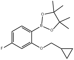 2-CyclopropylMethoxy-4-fluorophenylboronic acid pinacol ester Struktur